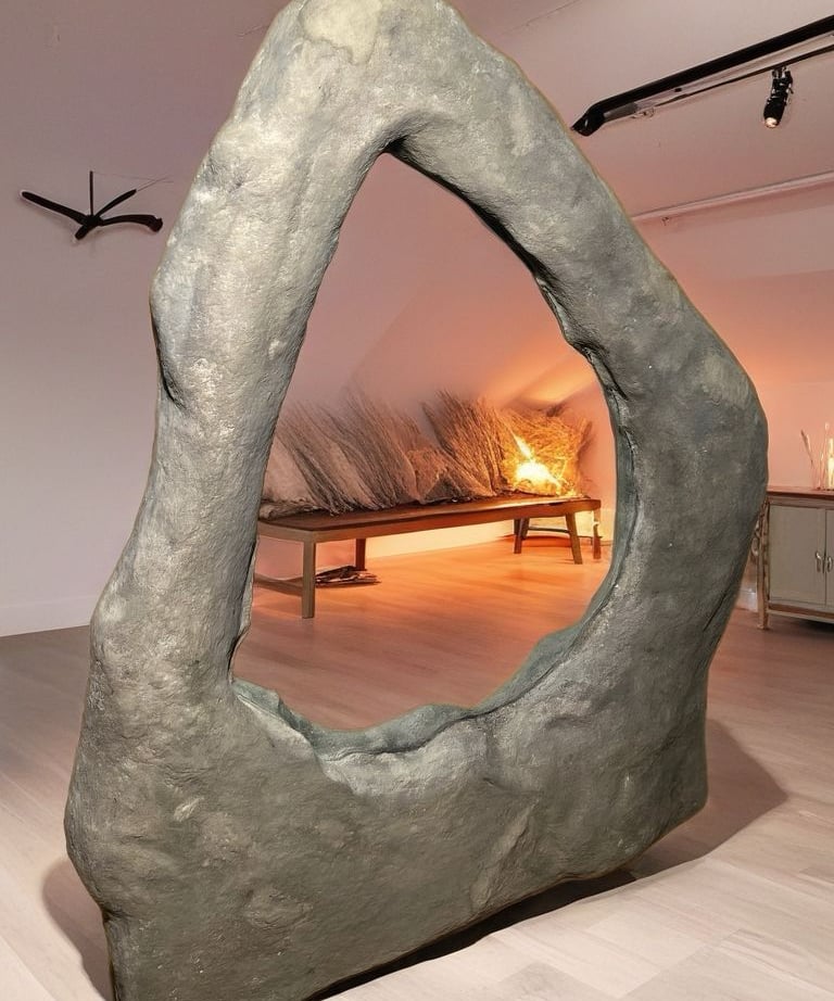 Decorative mirrors featuring organic shapes and handcrafted