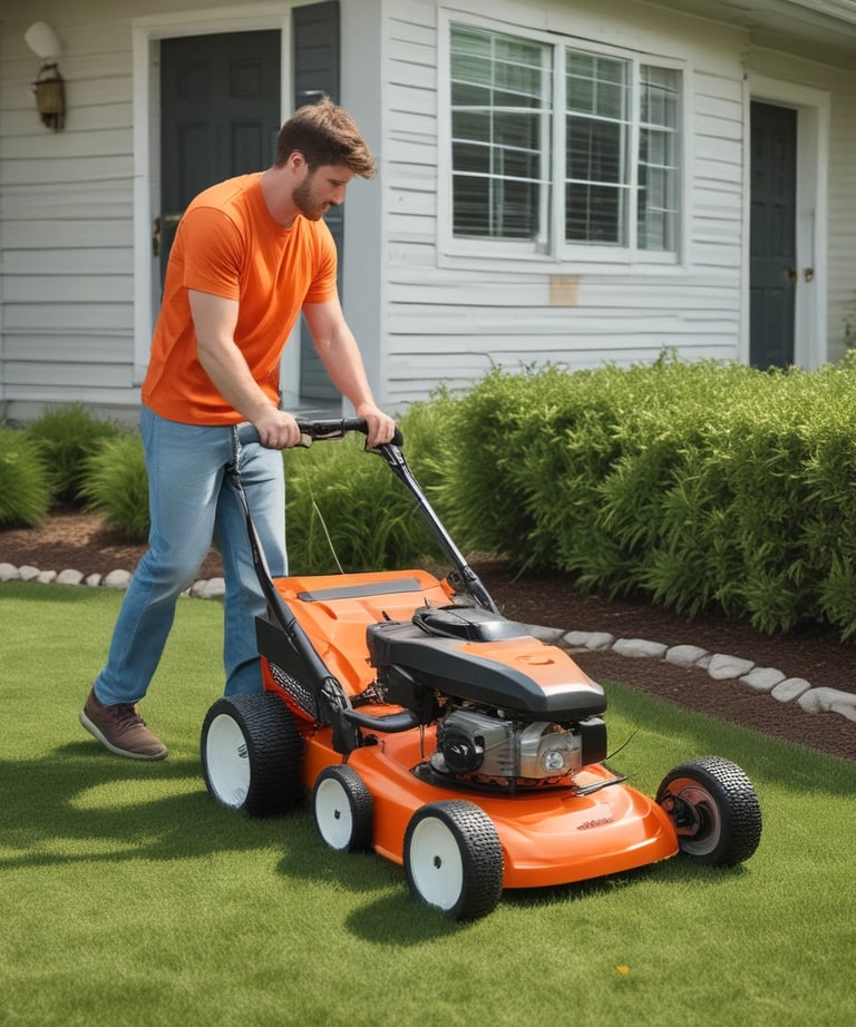 A veteran proudly standing in a well-maintained garden, showcasing expertise.
