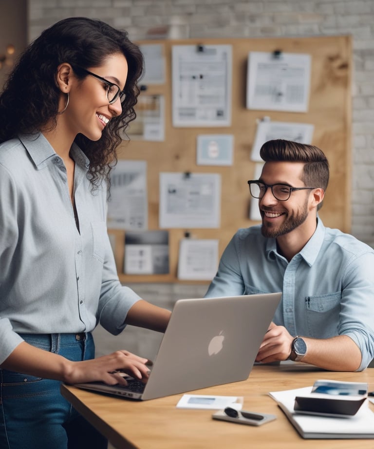 Close-up of hands designing a website layout on a tablet.