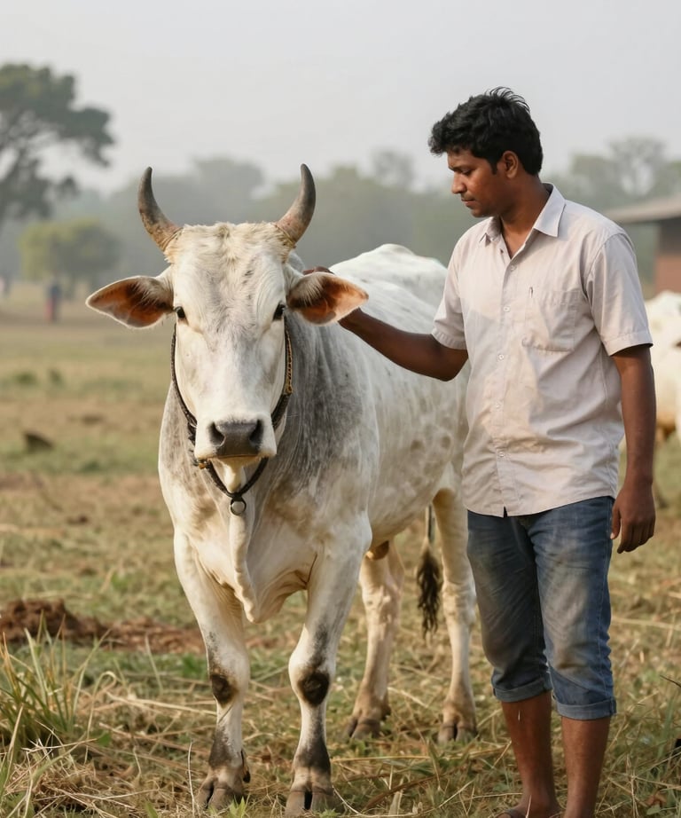 Farmers collaborating in a lush green field, exchanging ideas and smiles.