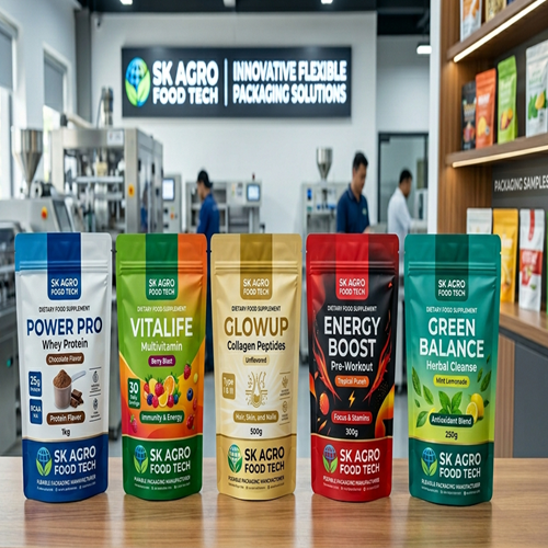 Diet suppliment Packaging pouches Manufacturer