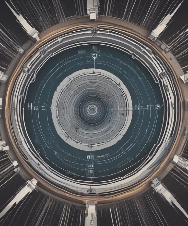 Close-up of colorful marketing gadgets and printed materials arranged neatly on a desk.