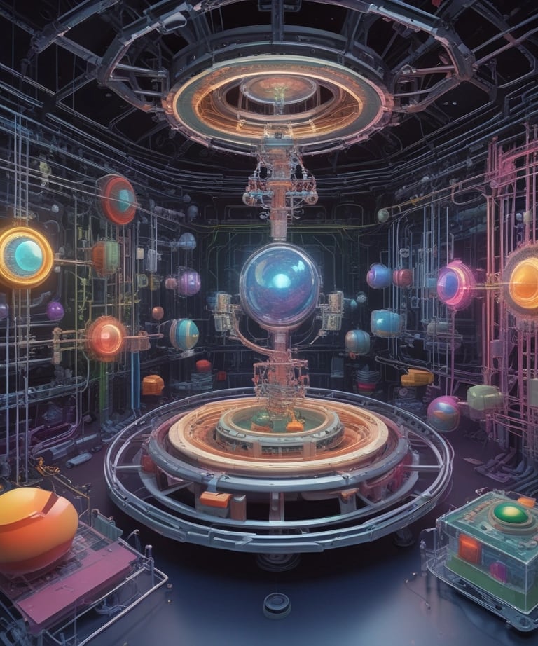 A serene blue-hued visualization of energy streams intertwining, symbolizing consciousness flow.