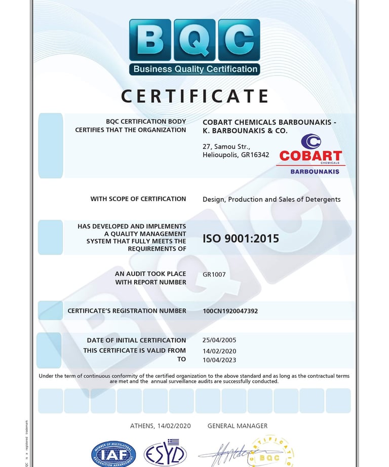 ISO 9001:2015 Certification