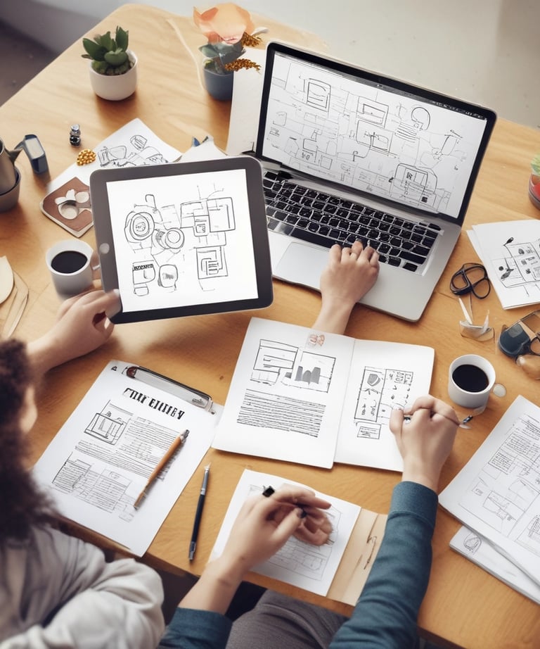 Technicians setting up secure IT infrastructure with advanced hardware and network equipment.