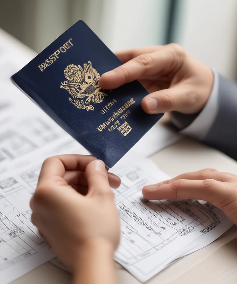 A family enjoying a vacation together, smiling and having fun.