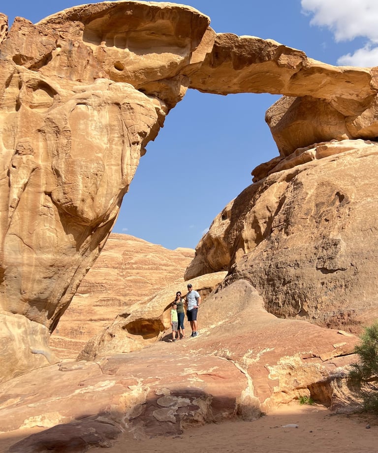 rock arches wadi rum jordan