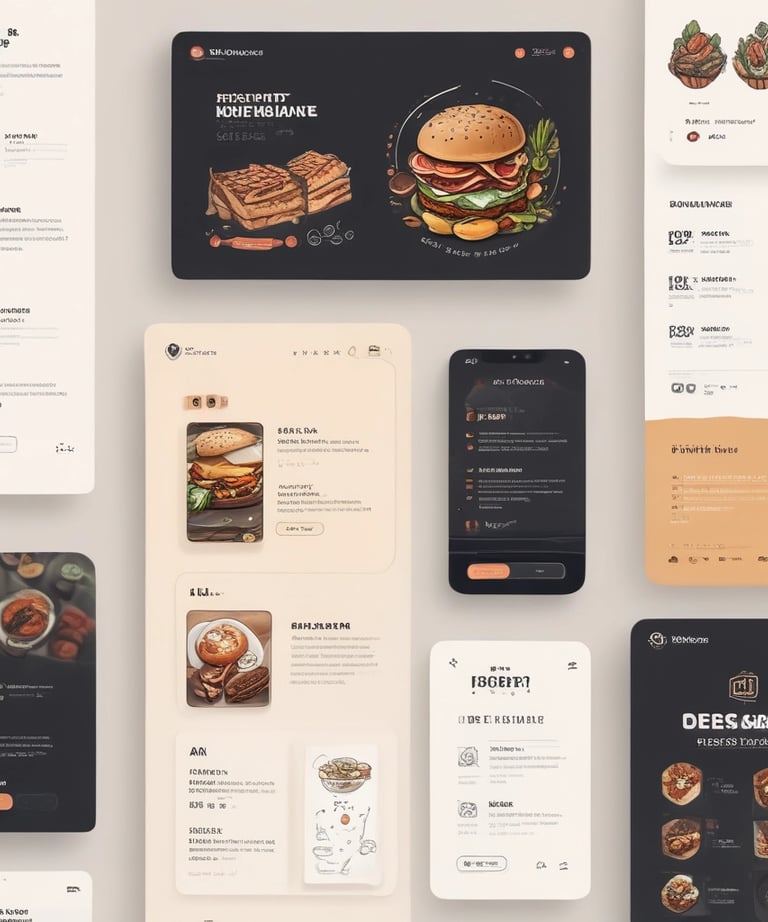 Close-up of hands sketching logo concepts on paper with neon yellow accents.