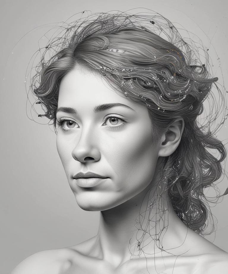 Close-up of a digital personality interface glowing subtly against a dark, elegant background.