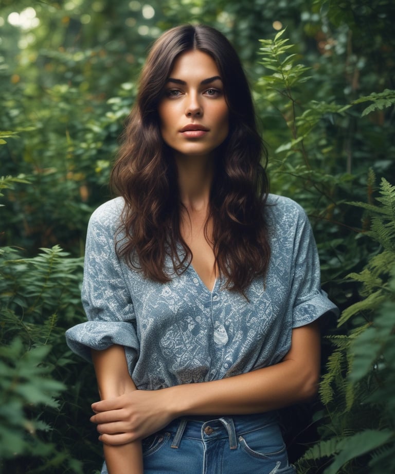 A serene morning scene with a person stretching outdoors surrounded by olive trees.