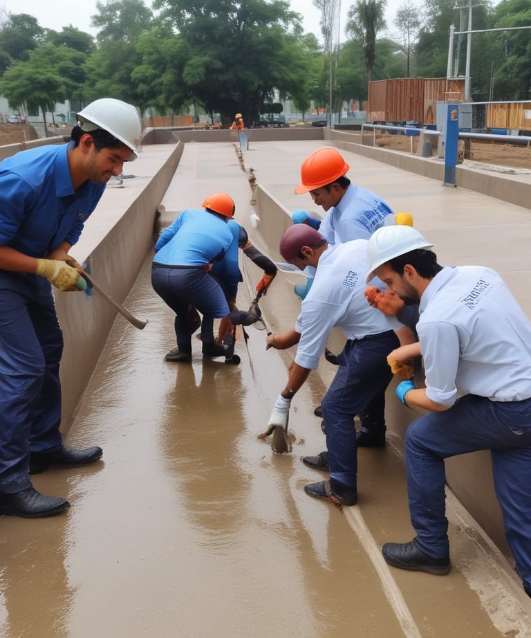 Close-up of smooth, glossy epoxy flooring in a modern commercial space.