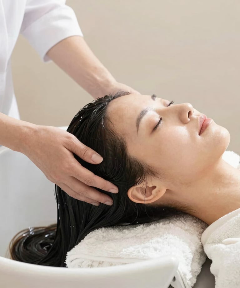 Expert esthetician applying a facial mask in a serene treatment room
