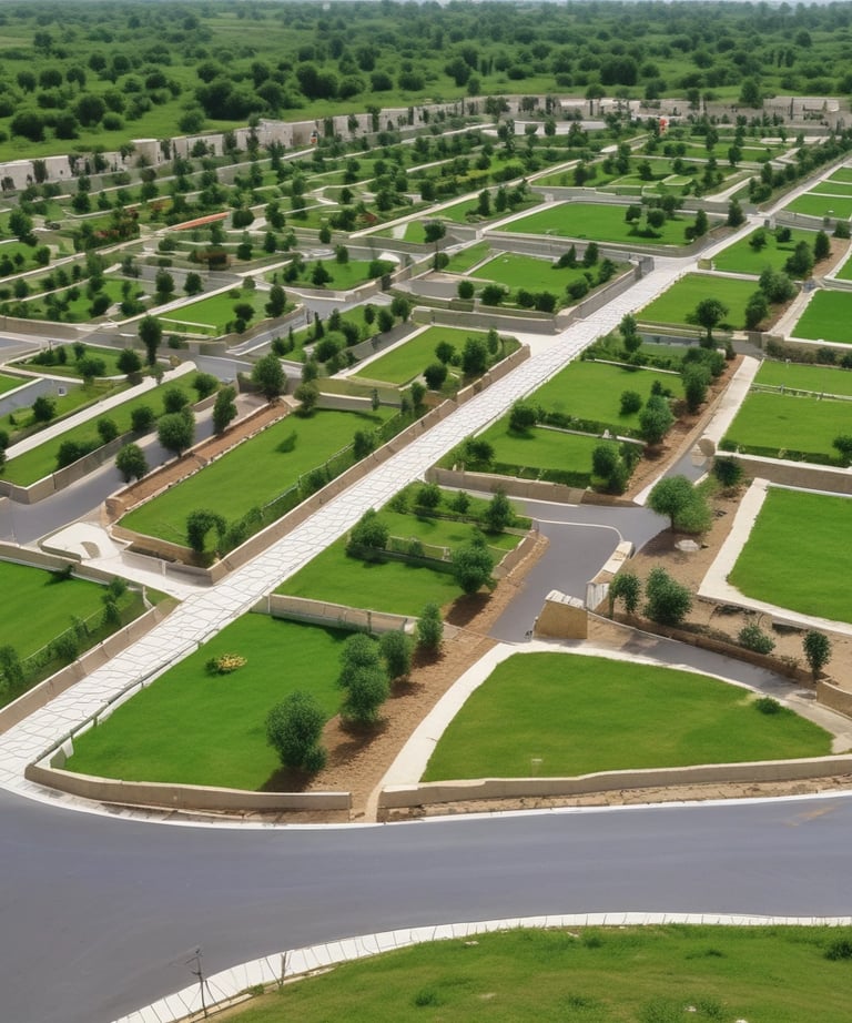 A community meeting in progress with association board members discussing layout plans.