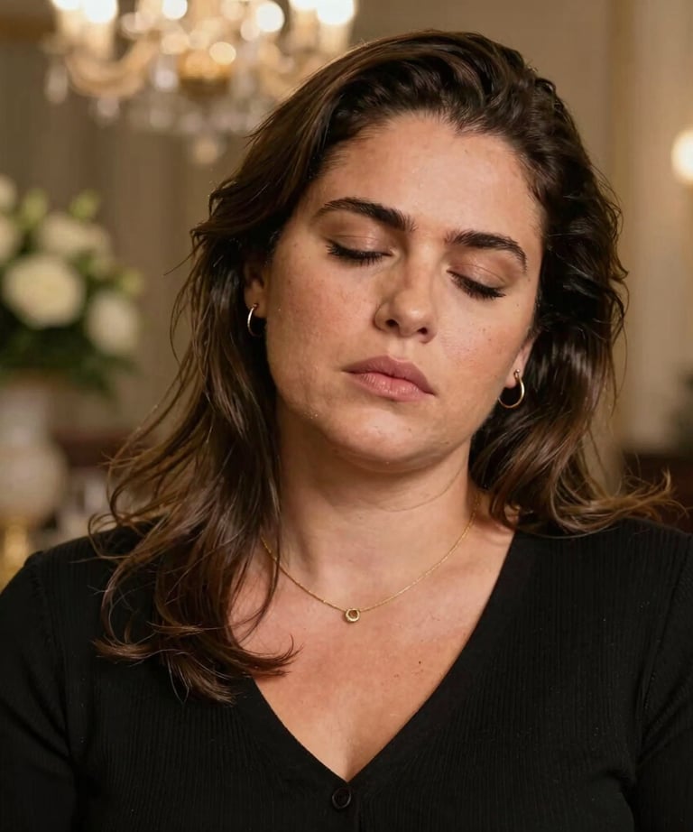 Portrait of a warm, welcoming female doctor in a natural-toned clinic.