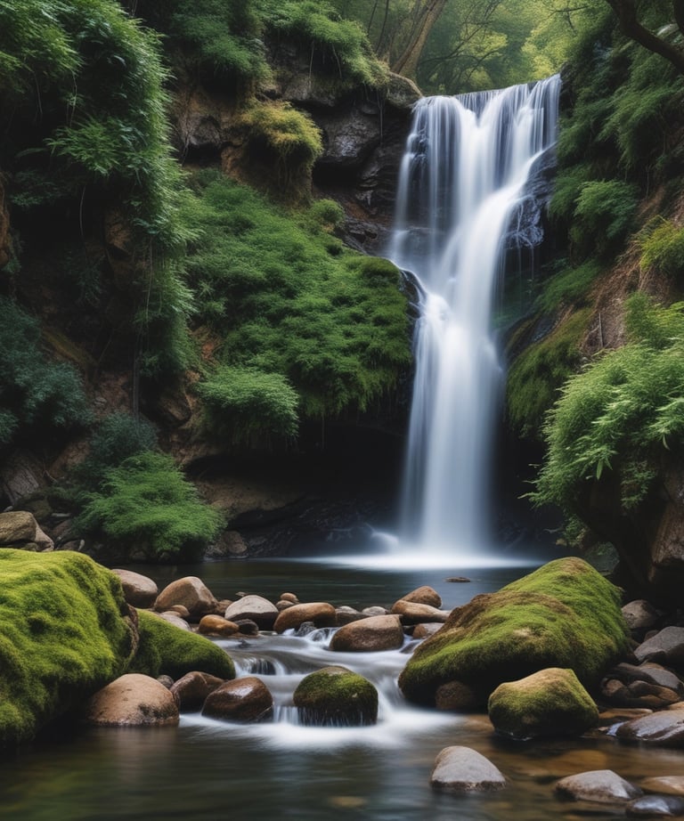 Stacked Noval Beverages water bottles in various sizes on a wooden table.