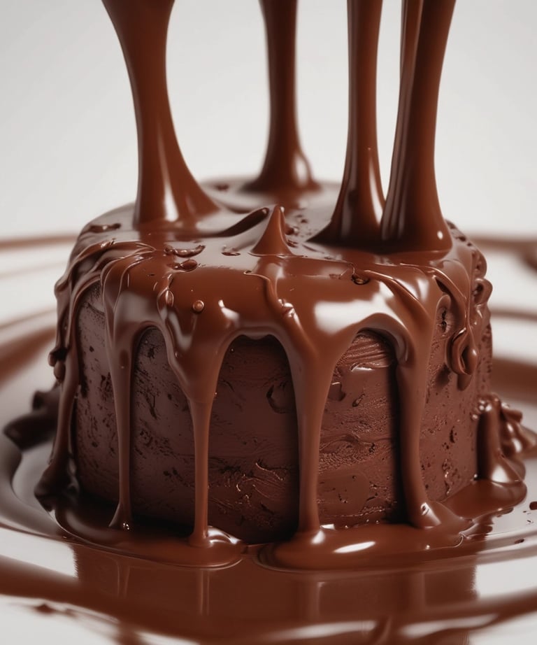 gere chocolate derretido em 4k