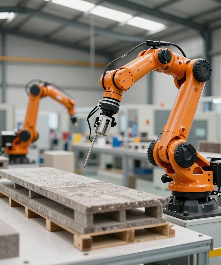 Close-up of hands assembling a precision-cut modular panel in a bright workshop.