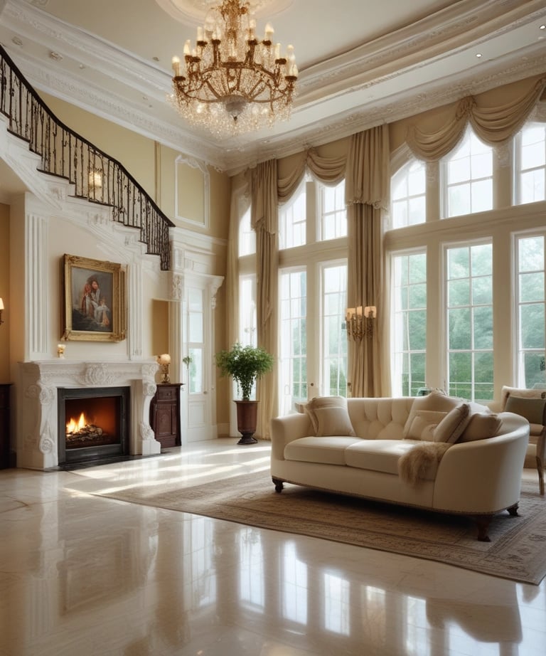 Bright and airy office space being meticulously cleaned and maintained by a staff member.