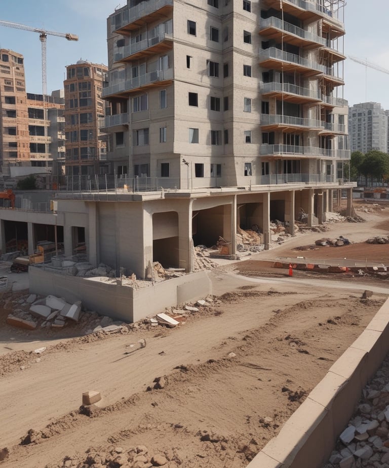 Modern building facade showcasing architectural details.