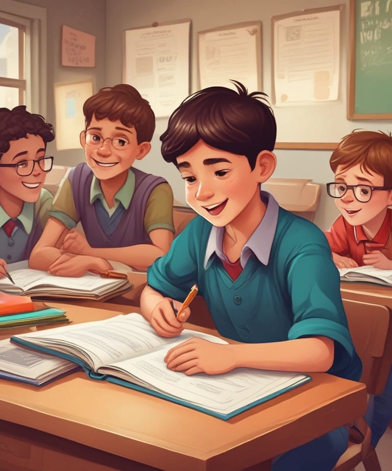 A student practicing English conversation online with a teacher.