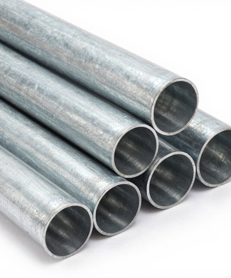 Close-up of steel rods neatly stacked, showcasing texture and strength.