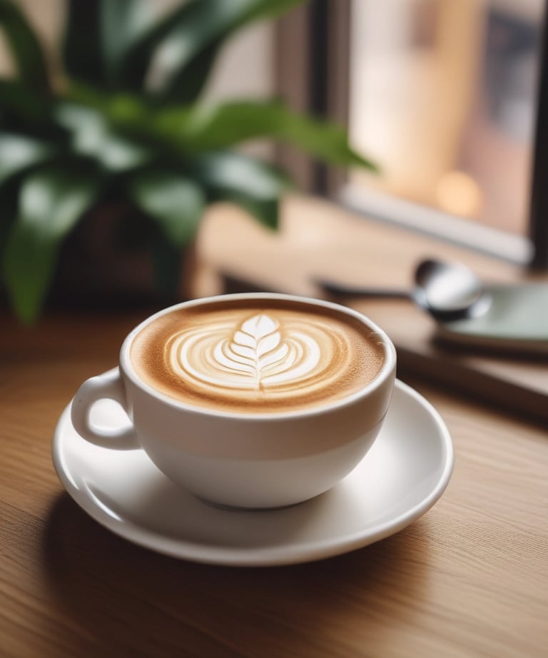 Illustration of a fun coffee cup with steam shaped like music notes representing live music events.