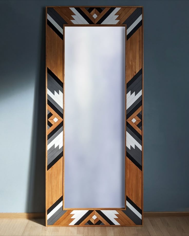 Specchio-legno-personalizzato-geometrico