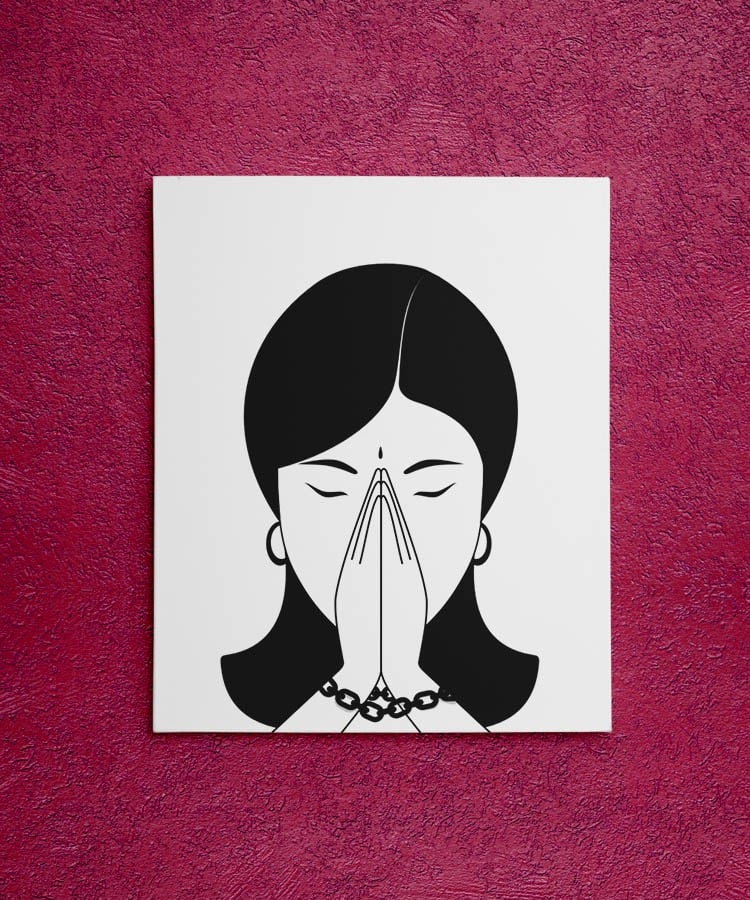 Grey Area Illustration - Woman