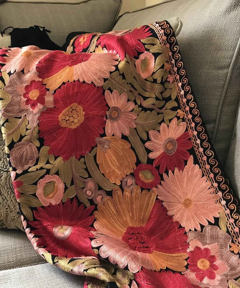 Custom, Embroidered SwanLAgo throw