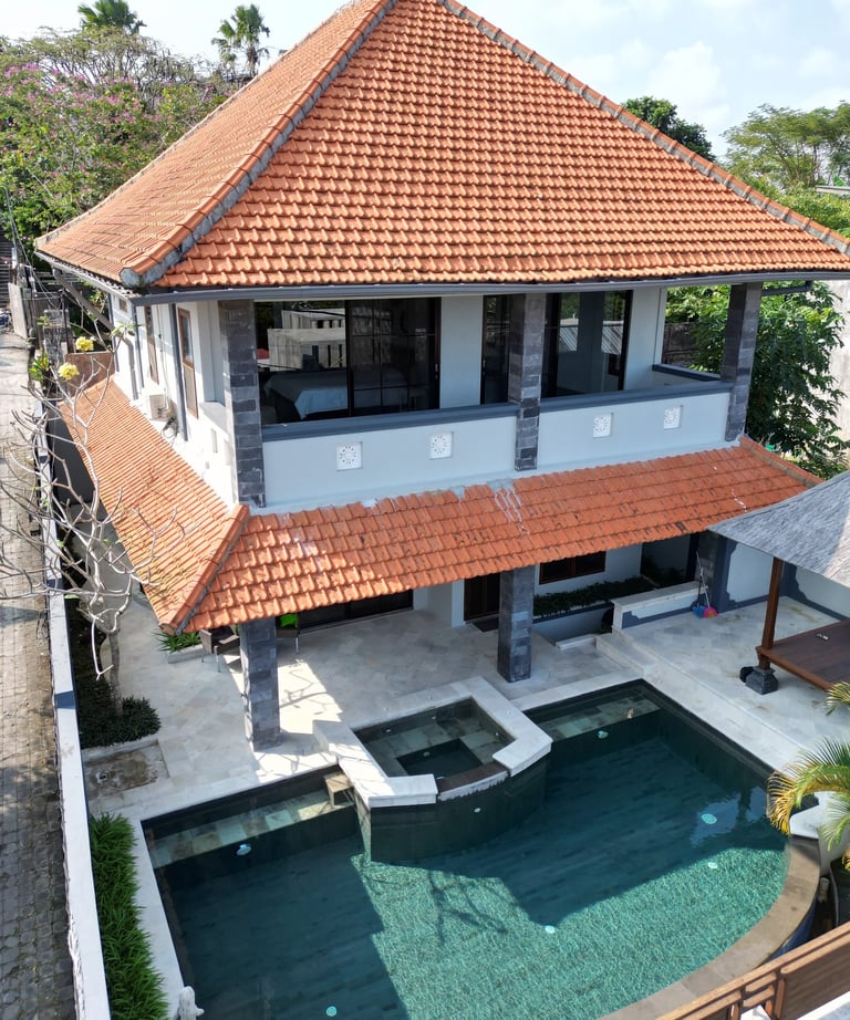 巴厘岛乌加三生态别墅外观——适合国际买家的海景投资房产