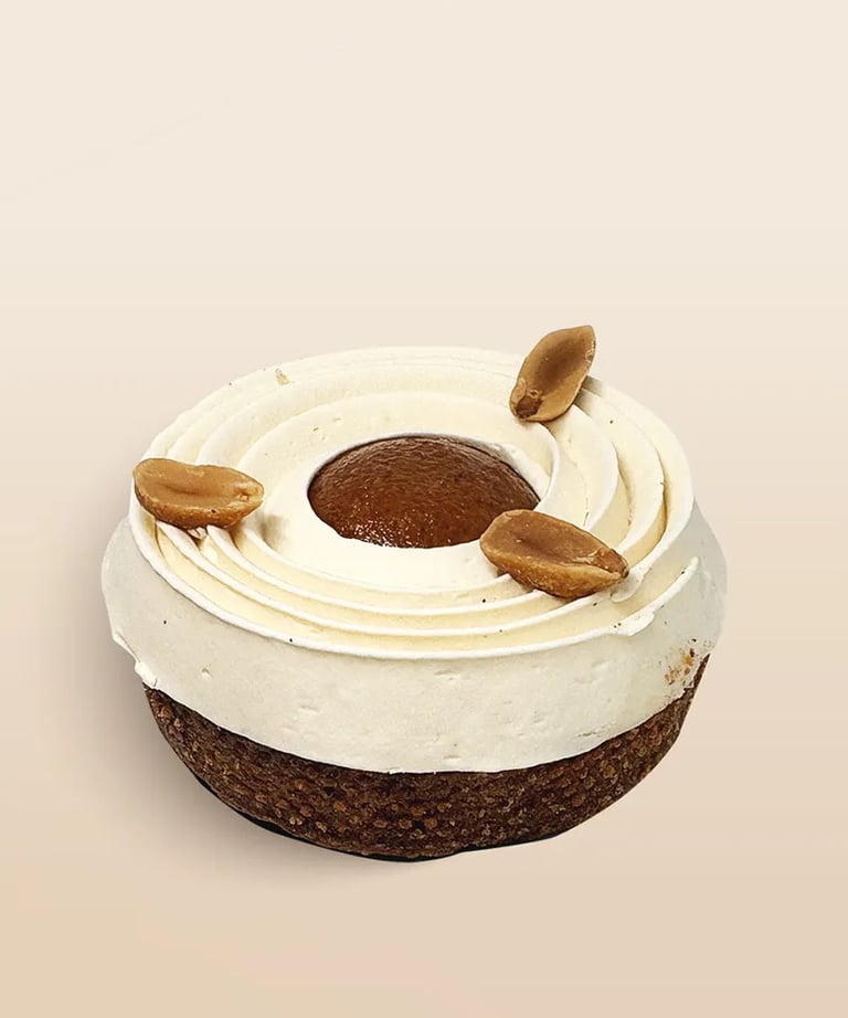 Tartelette pistache, fleur d'oranger, Praliné pistache maison et savoureux, crème douce, notes florales. Un déclice.