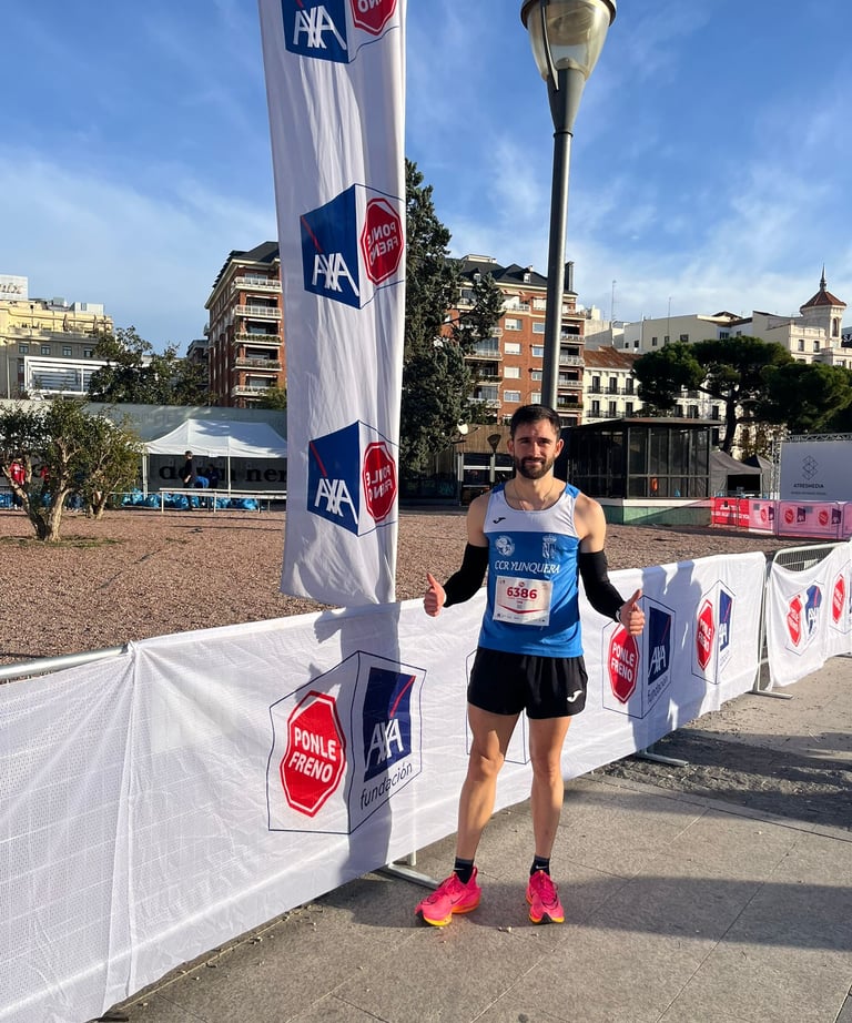 Borja minutos antes de iniciar los 5k Ponle freno