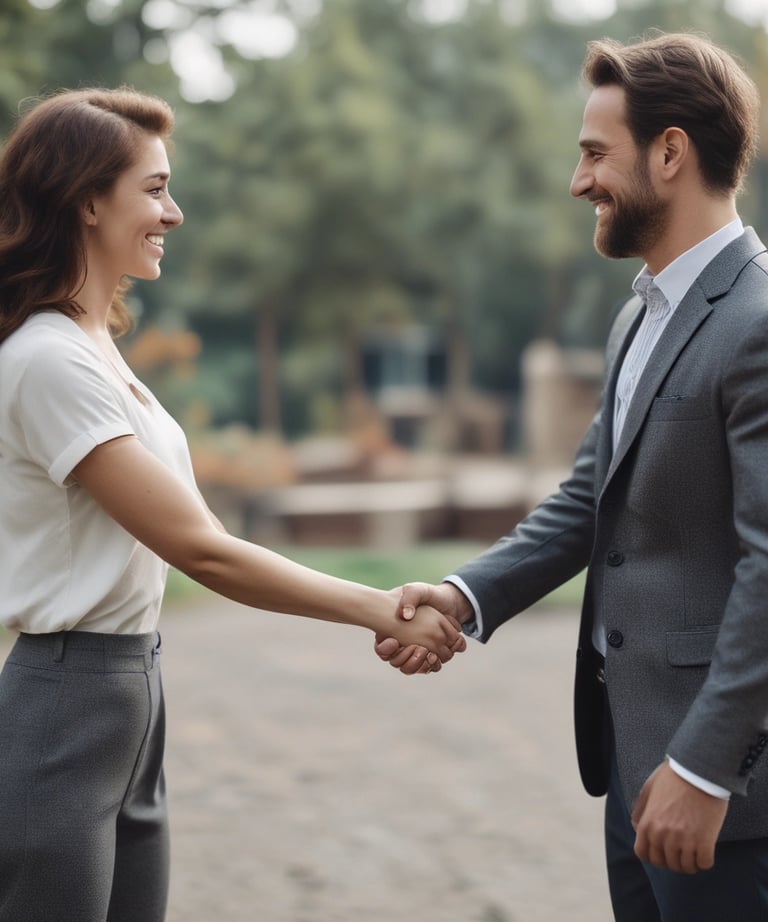 A professional team of real estate agents in an office setting.