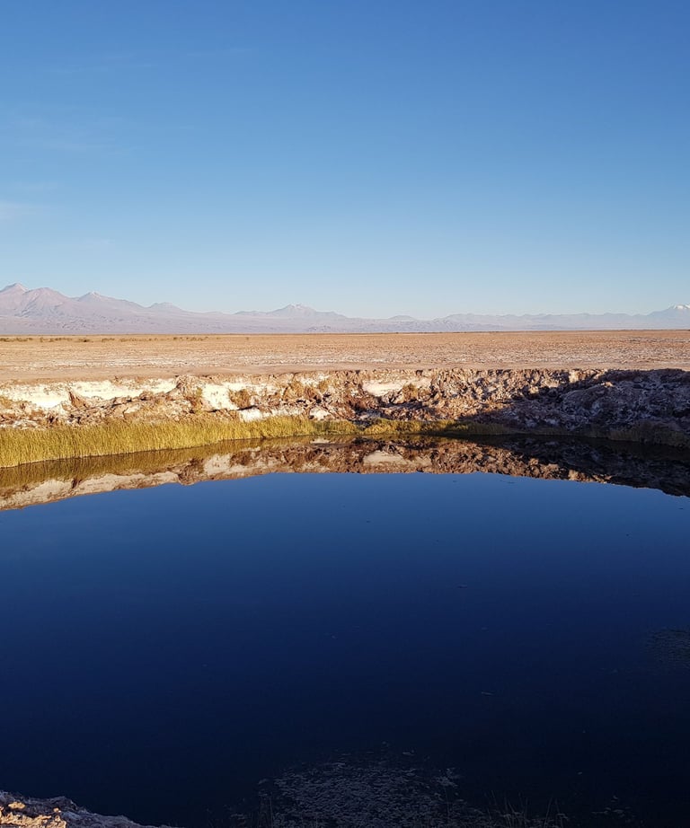 Paisagem inspiradora do deserto do Atacama