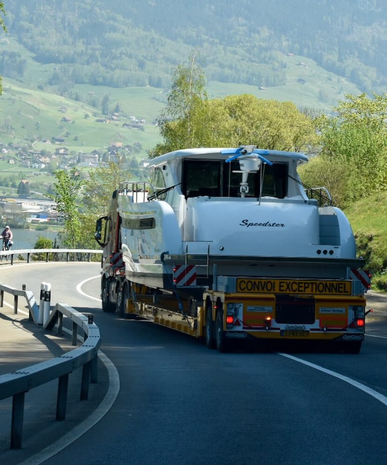 a truck with a tanker on the road