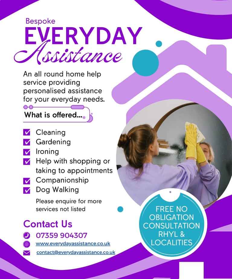 everyday assistance home help service flyer