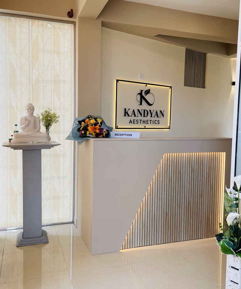 Front view of Kandyan Aesthetics clinic in Kadawatha, Sri Lanka