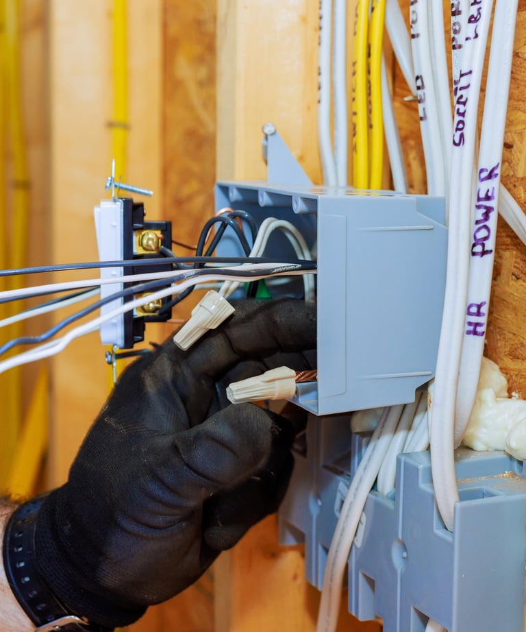 Changing out some light switches at an electric service call in Brownwood