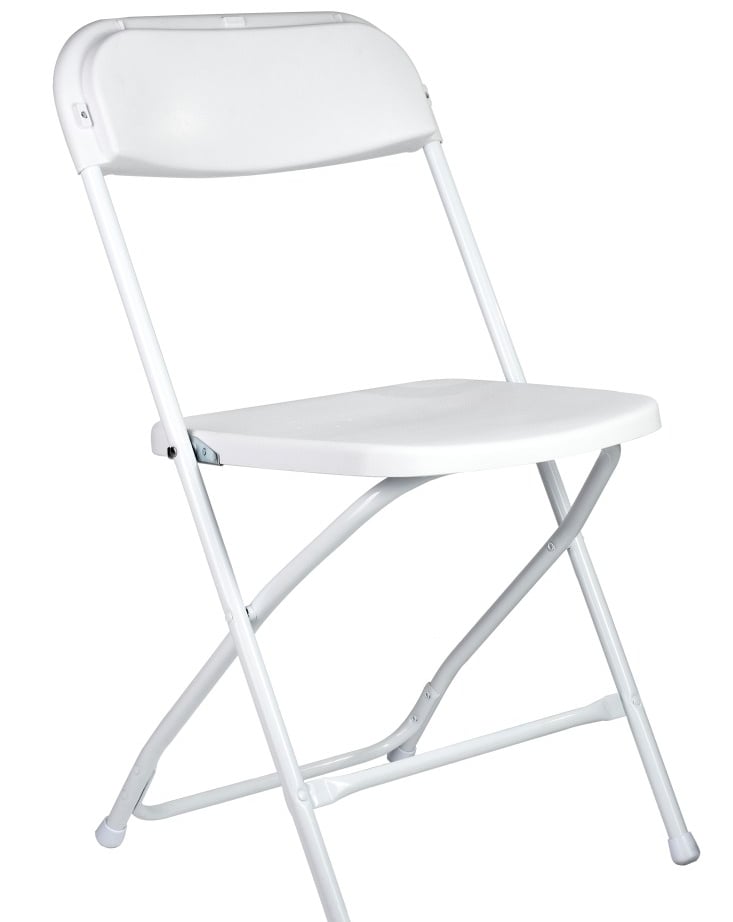 Silla blanca plegable, el paso diamond events