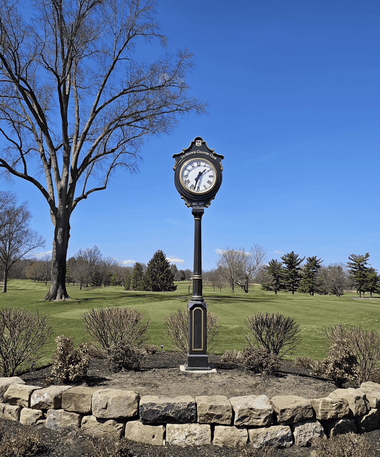 golf course post clock