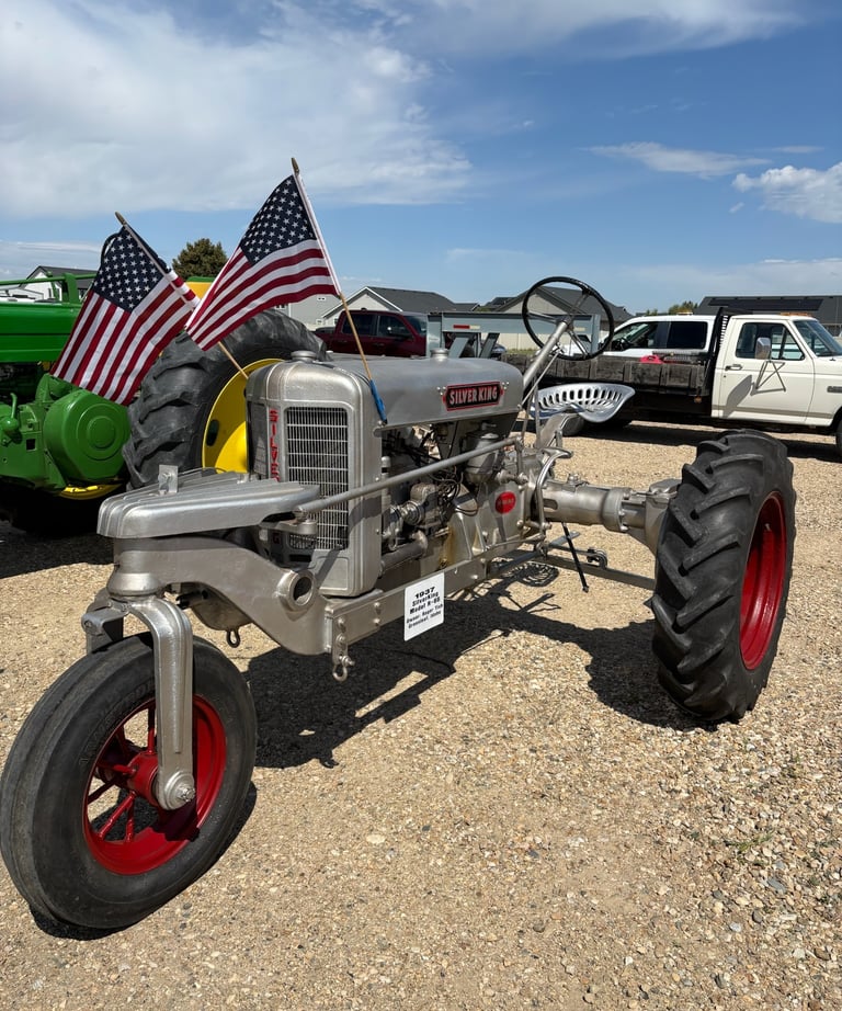Silver King tractor on display