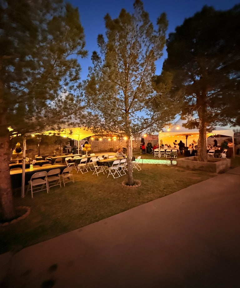 Event rentals, tent rentals, el paso diamond events, tables, chairs