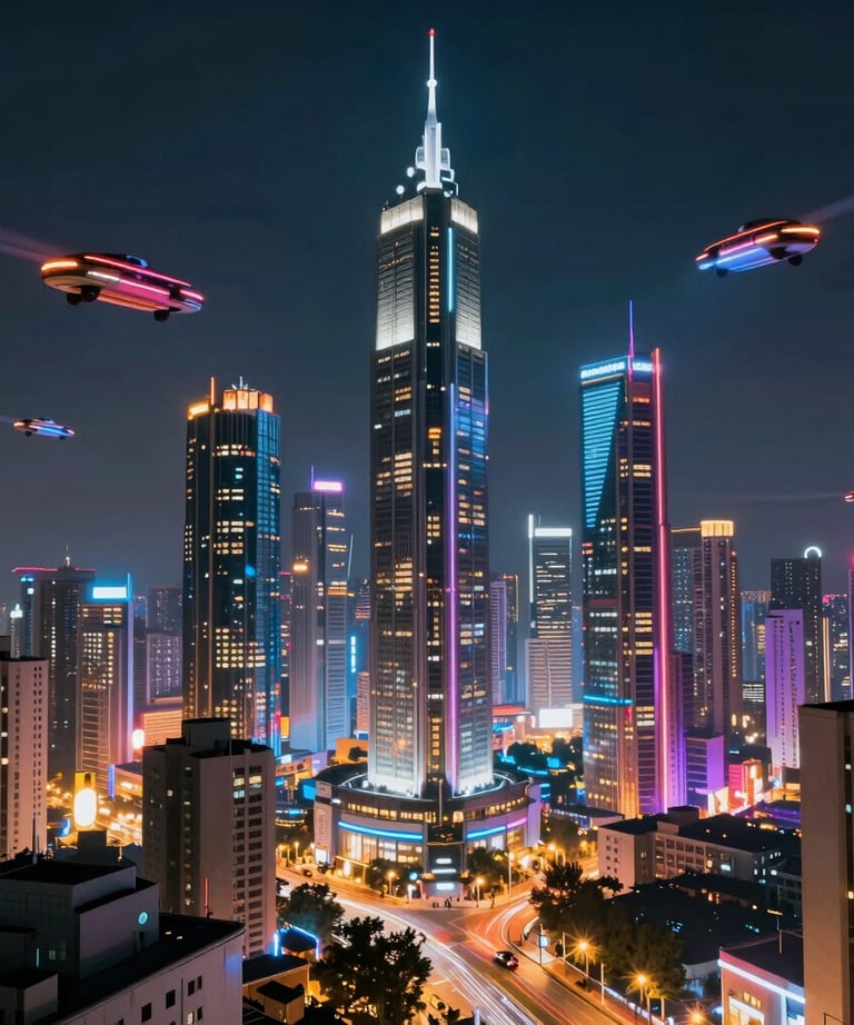 a group of orange and black chairs