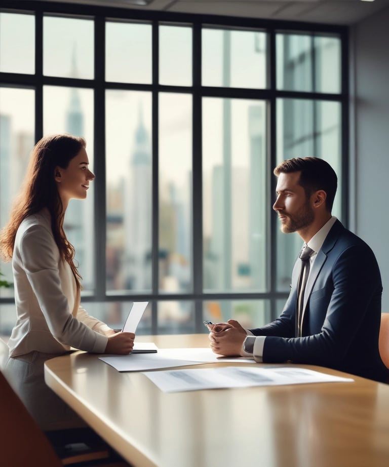 Entretien confidentiel entre un consultant et une cliente - Privia Consulting