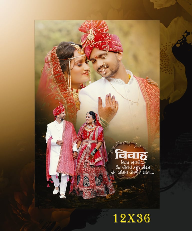 Beautifully designed wedding album preserving your love story forever.