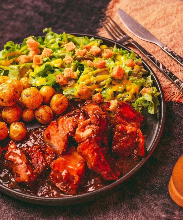 Costillas a la BBQ en Rustic la Tebaida Quindío