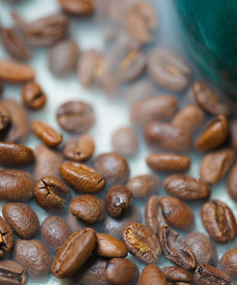 une photo en gros plan de grain de café