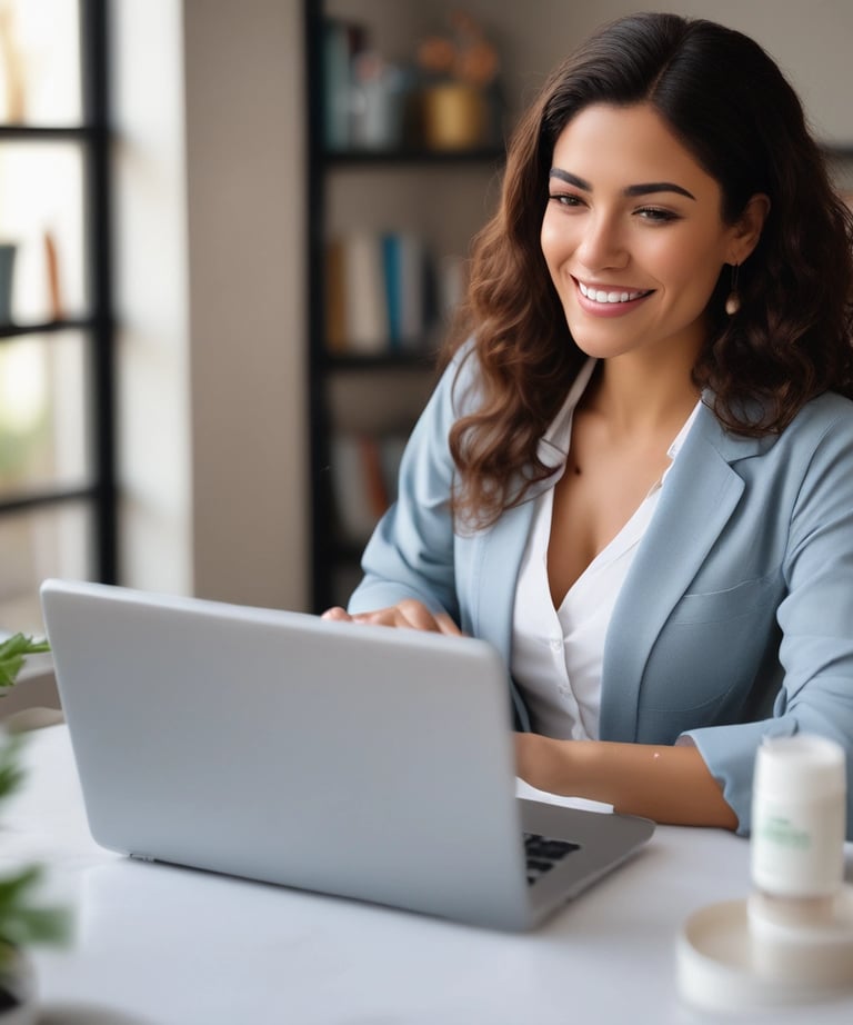 A beauty technician carefully performs a skincare procedure on a woman, who is lying down with her hair pulled back and face covered in a transparent mask. The technician is wearing gloves and holding a precision tool, working under a bright ring light.