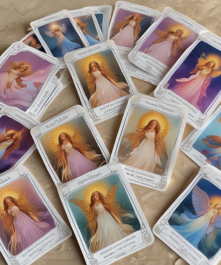 A tarot card spread symbolizing guidance and clarity.