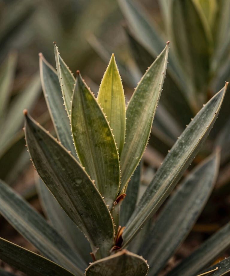 A stunning, professional shot of South African flora with soft focus and artistic lighting. Deep olive green tones, high-quality Pexels hero style.